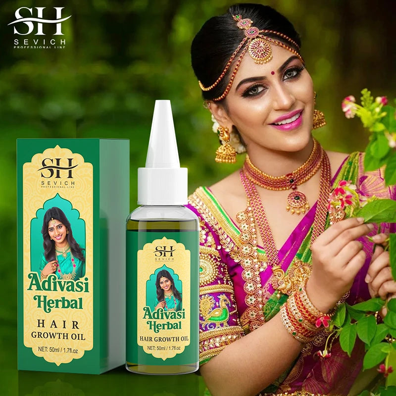 Ayurvedic Hair Growth Oil India Adivasi Organic Hair Growth Serum anti Hair Loss Fast Regrowth Thicken Oils Hair Growth Products