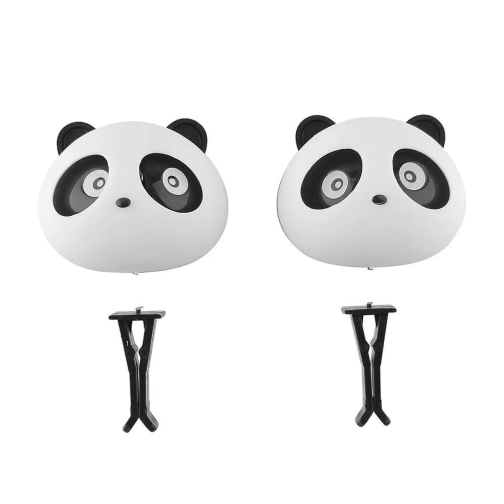 2Pcs Cute Car Styling Panda Car Perfumes Solid Air Freshener Auto Air Conditioning Vent Flavoring in Car Accessories