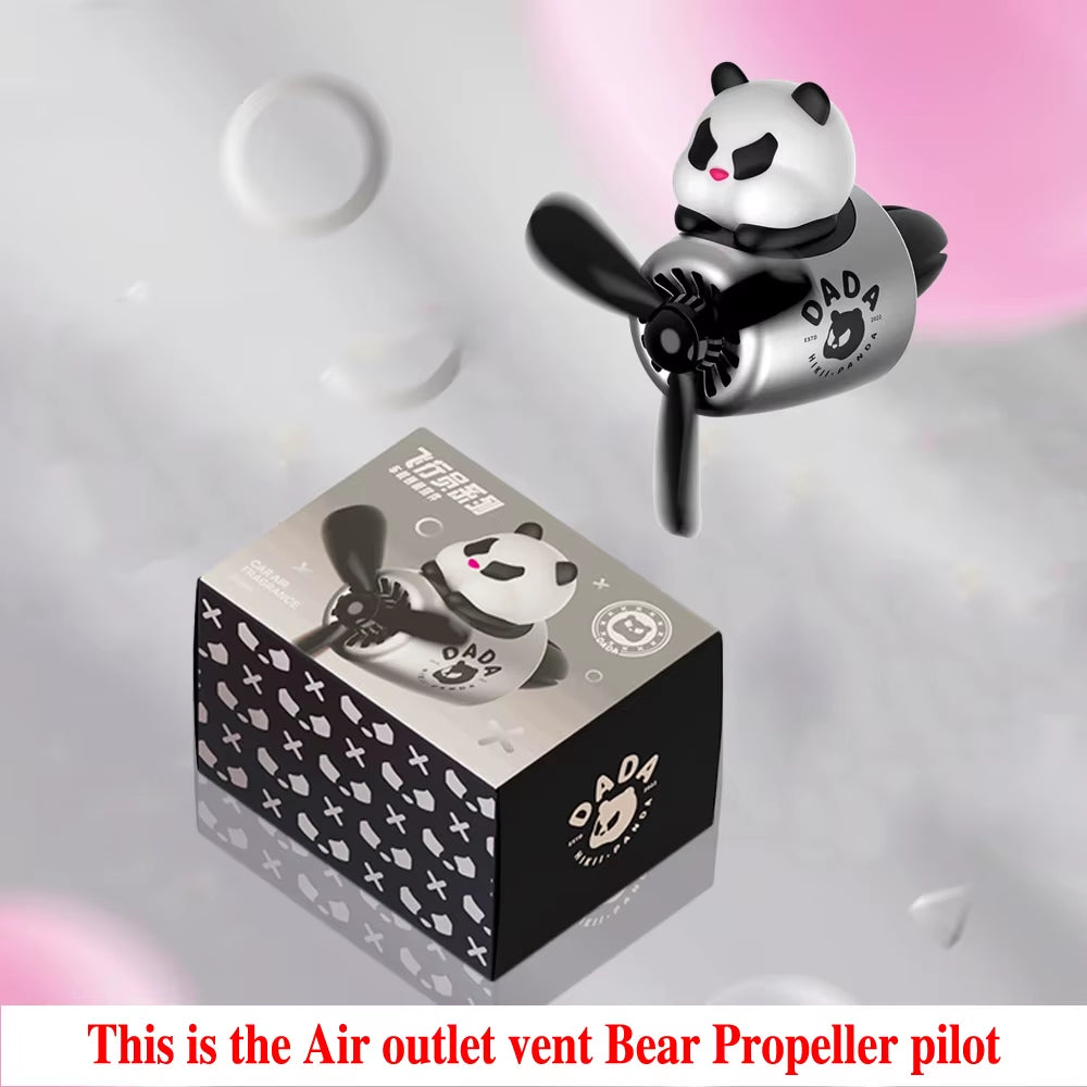 72 KM Teddy Bear Car Air Freshener Bear Pilot Auto Interior Accessories Air Outlet Propeller Fragrance Bulldog Perfume Diffuser