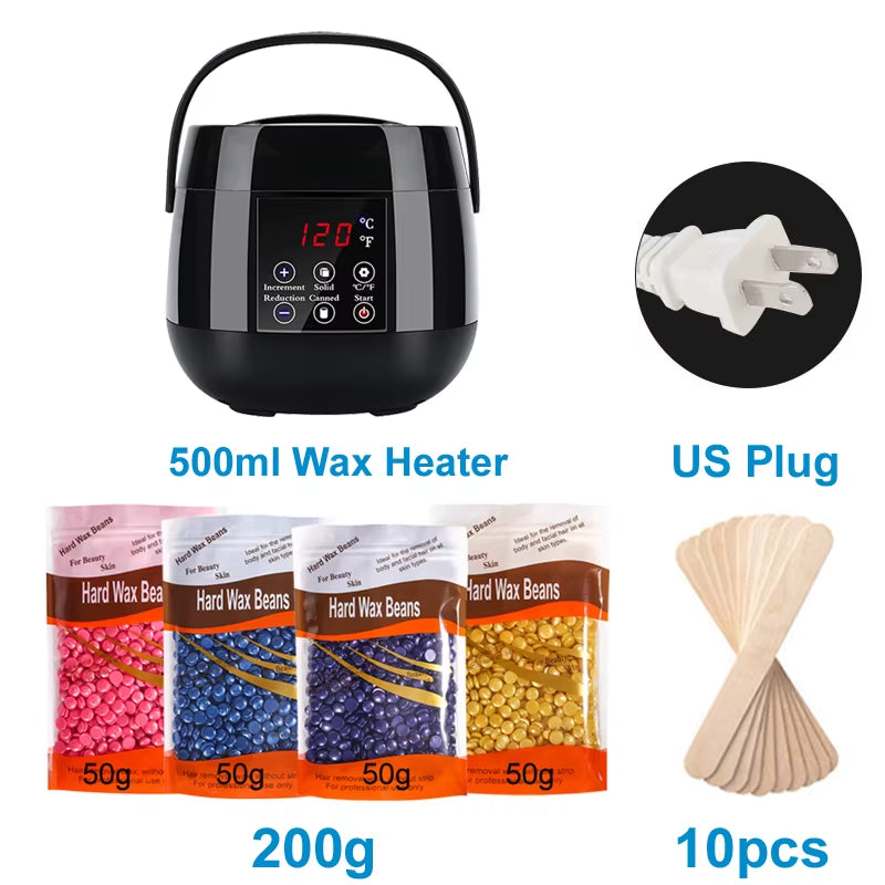 Hair Removal Machine Wax Heater Depilatory Epilator Wax-Melt Waxing Kit Paraffin Heater Wax Beans Bead Heating Machine