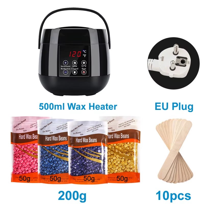 Hair Removal Machine Wax Heater Depilatory Epilator Wax-Melt Waxing Kit Paraffin Heater Wax Beans Bead Heating Machine