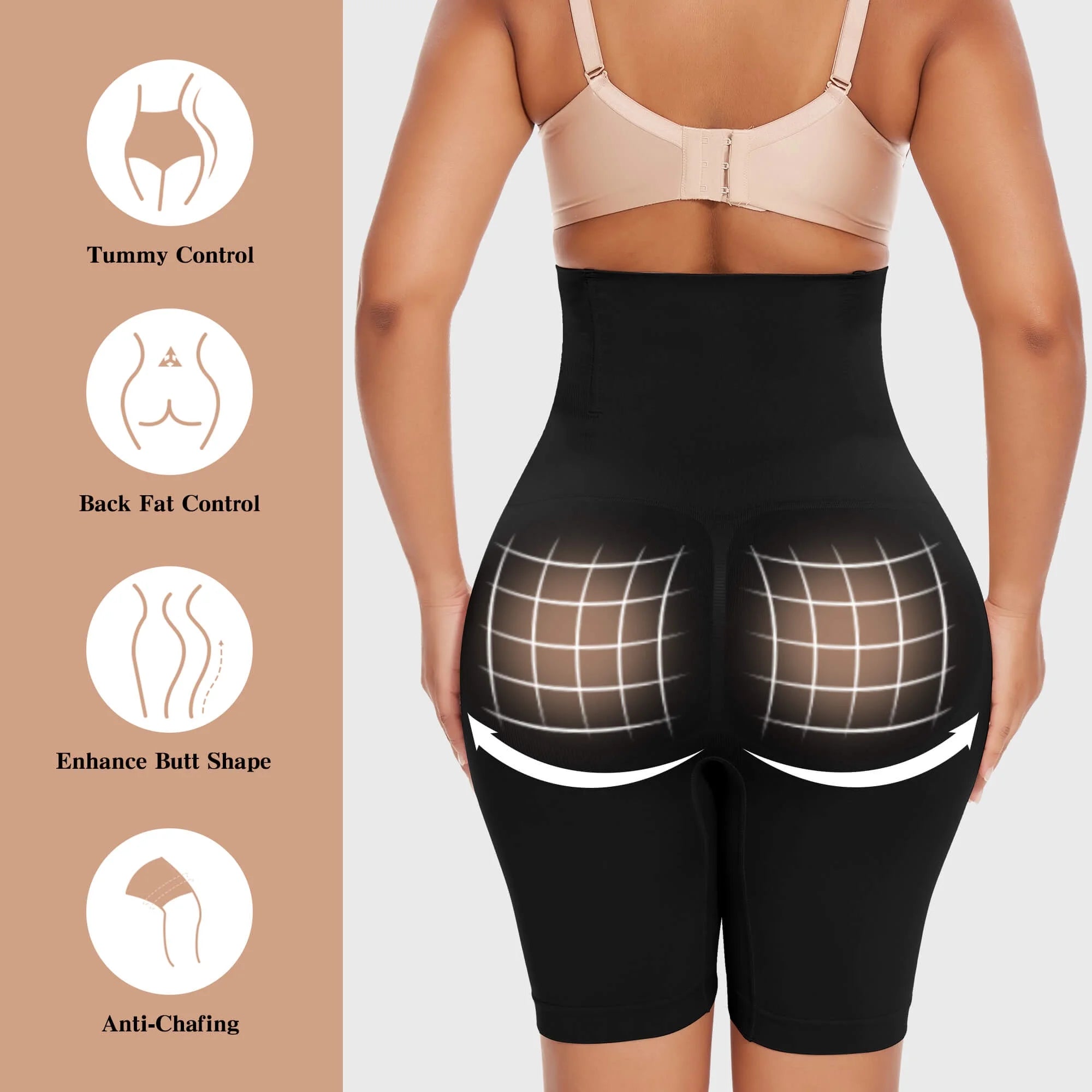 Shapewear Tummy Control Underwear Body Shaper for Women High-Waisted Thigh Slimming Butt Lifting Panties